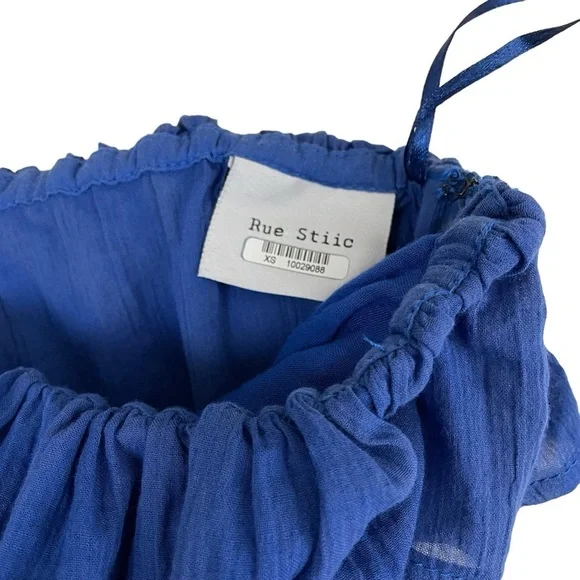 Rue Stiic Westcott One Shoulder Midi Dress Dazzling Blue - Picture 10 of 16